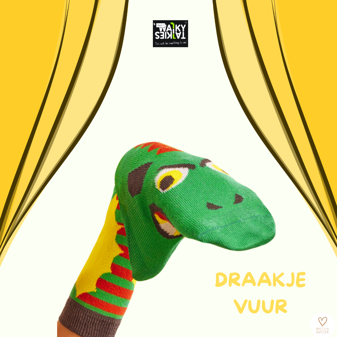 Handpop + kousen: draak Fire