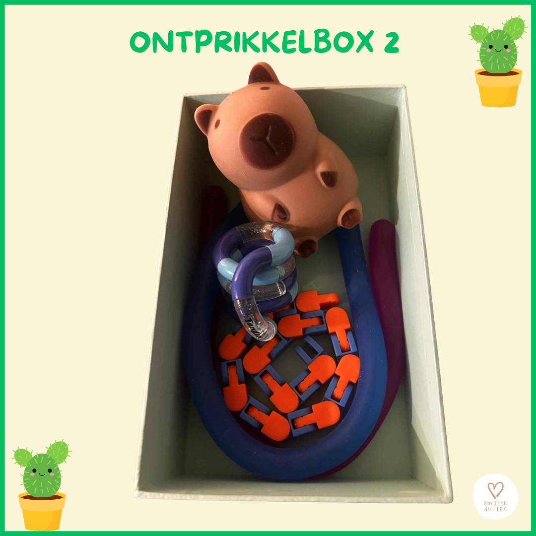 Ontprikkelboxen voor thuis, onderweg, wachtzaal, ...