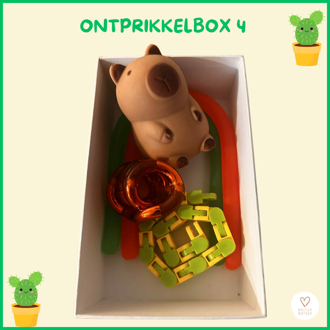 Ontprikkelboxen voor thuis, onderweg, wachtzaal, ...