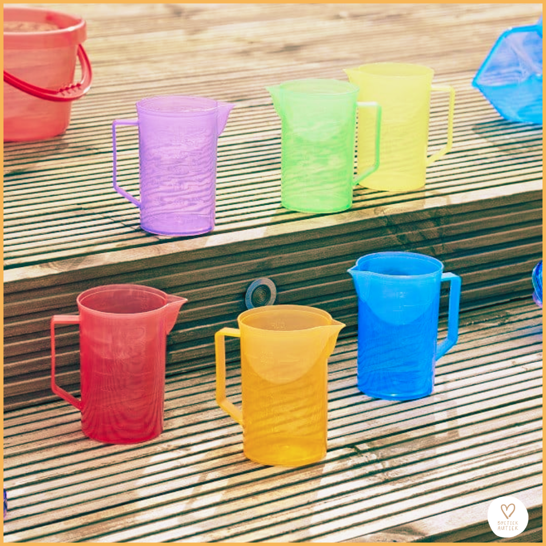 Doorschijnende maatbekers (6-delige set)