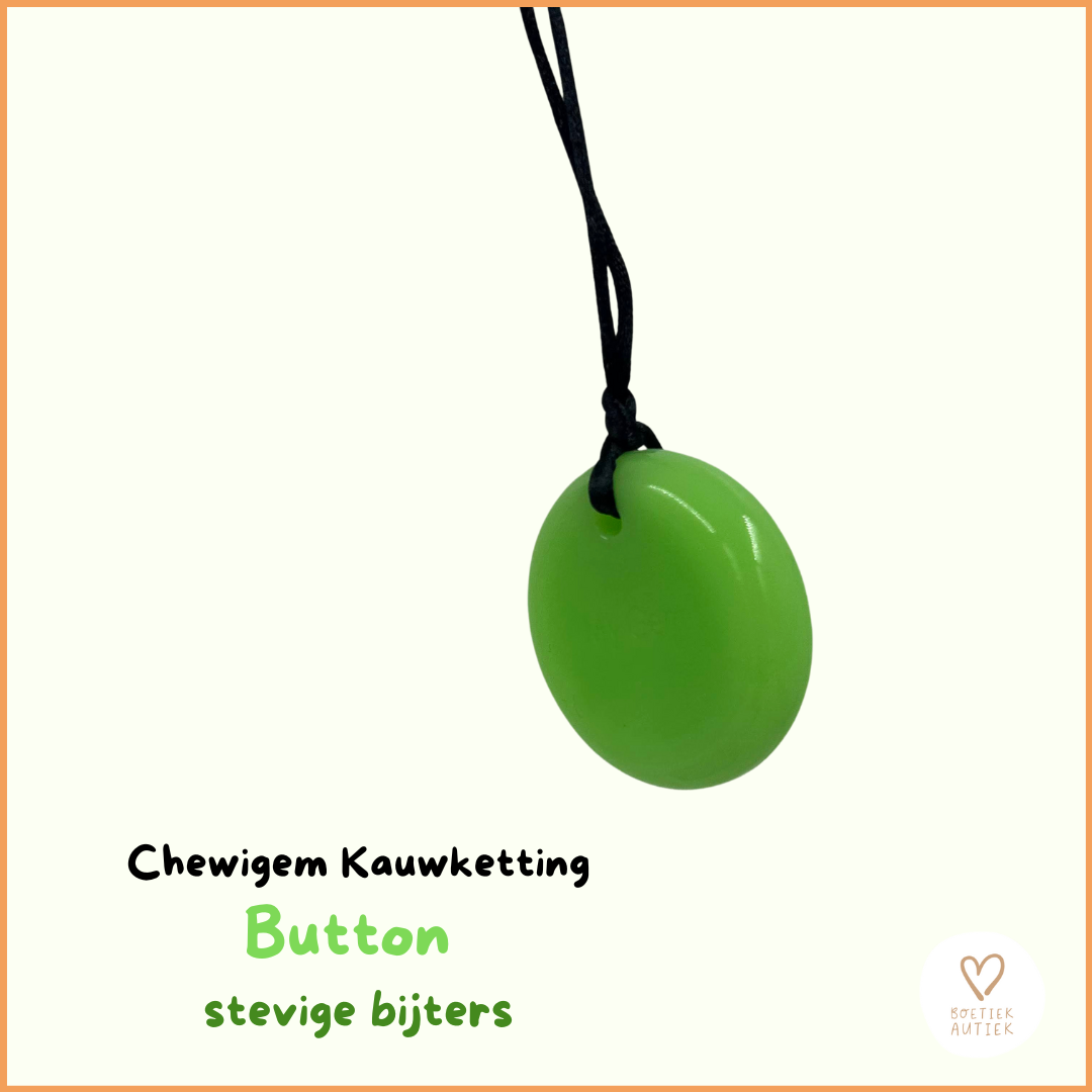 Bijtketting Button 'Glow in the dark'