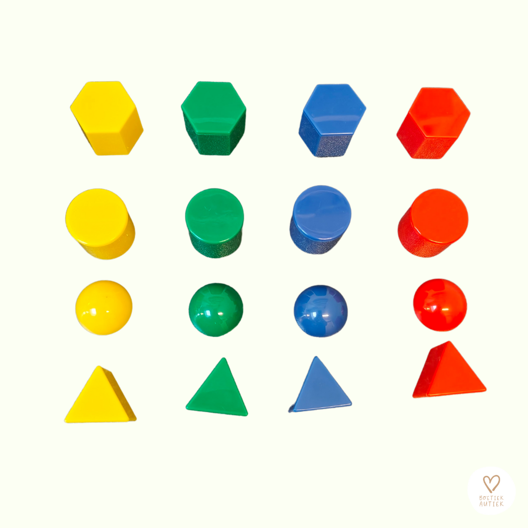Geometrische figuren op maat van een kinderhand.