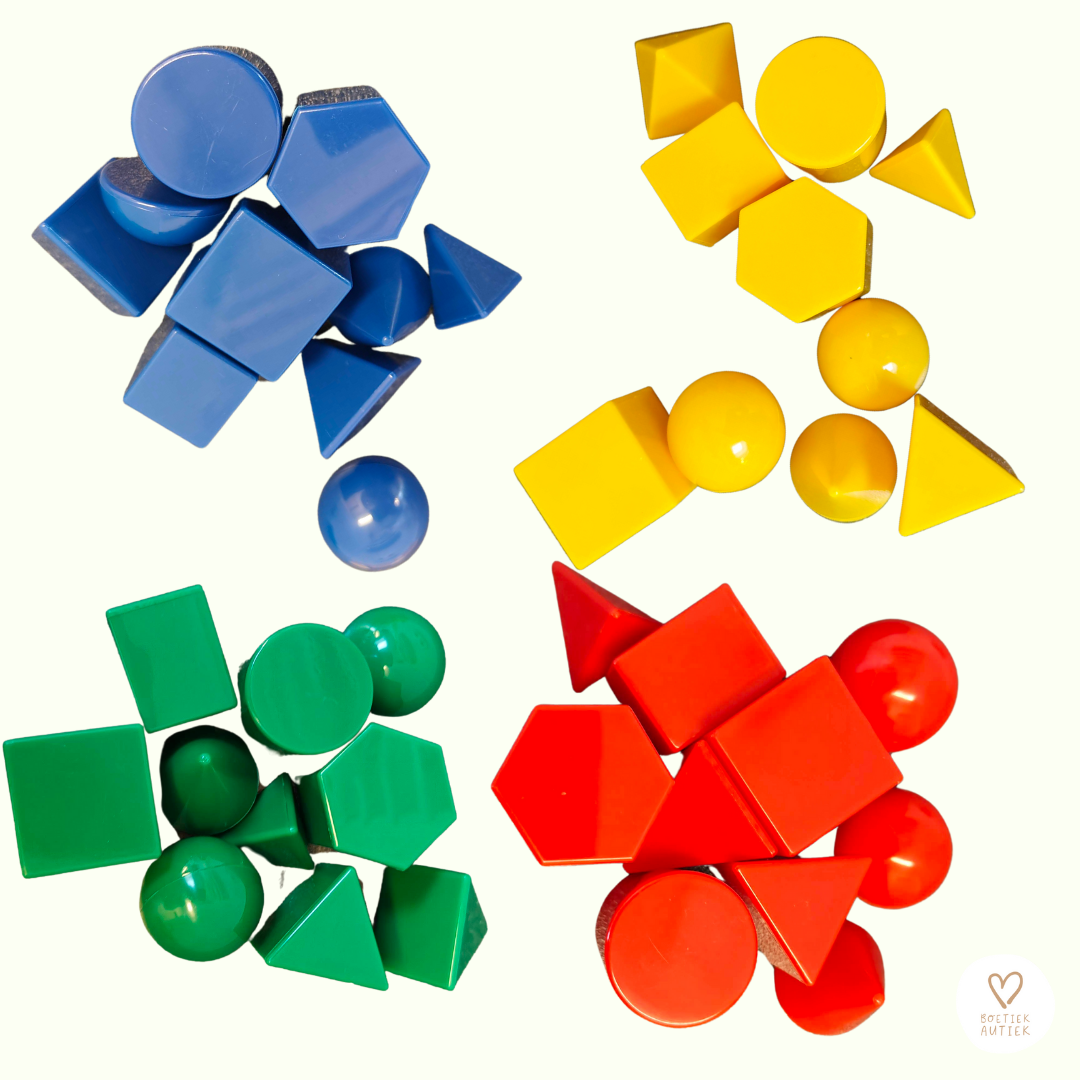 Geometrische figuren op maat van een kinderhand.