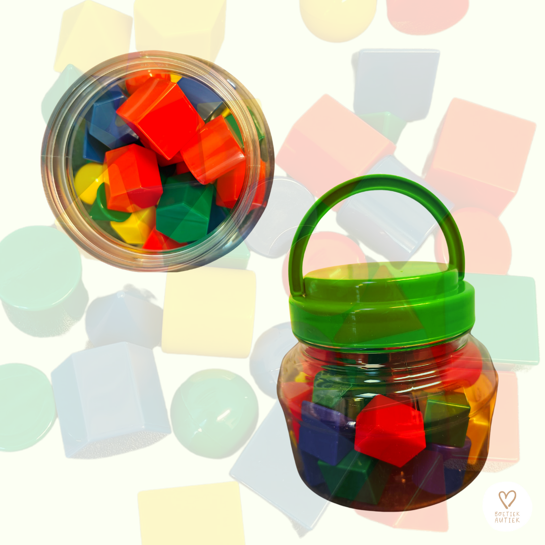 Geometrische figuren op maat van een kinderhand.