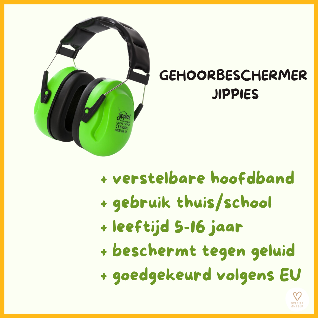 Gehoorbeschermer / geluiddempende koptelefoon Jippie (groen)