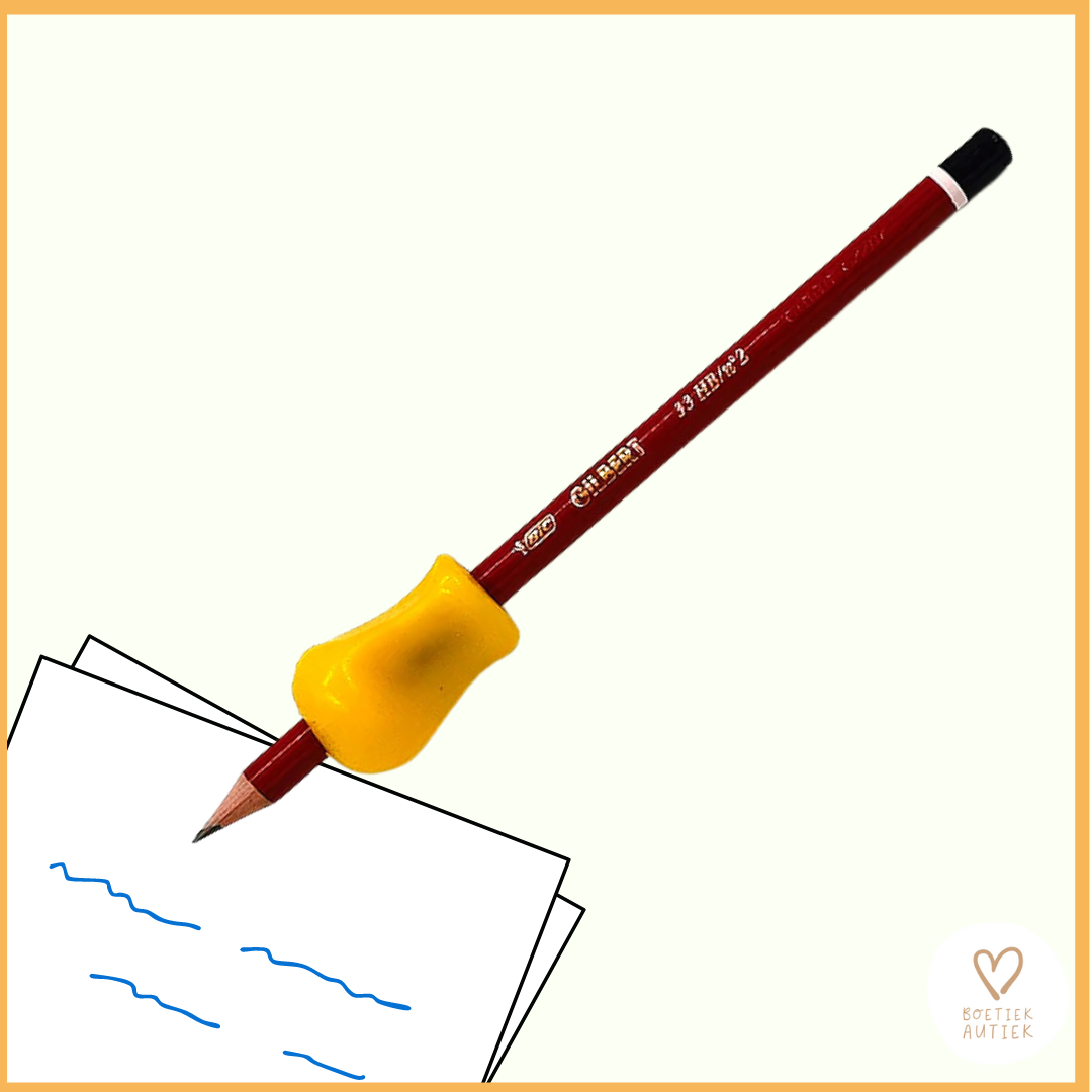 Ergonomische pen en -potloodgriphouder (links én rechtshandig)