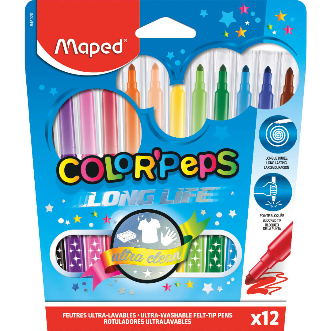 Viltstiften Color Peps (ideaal bij de maaltafelplacemats)