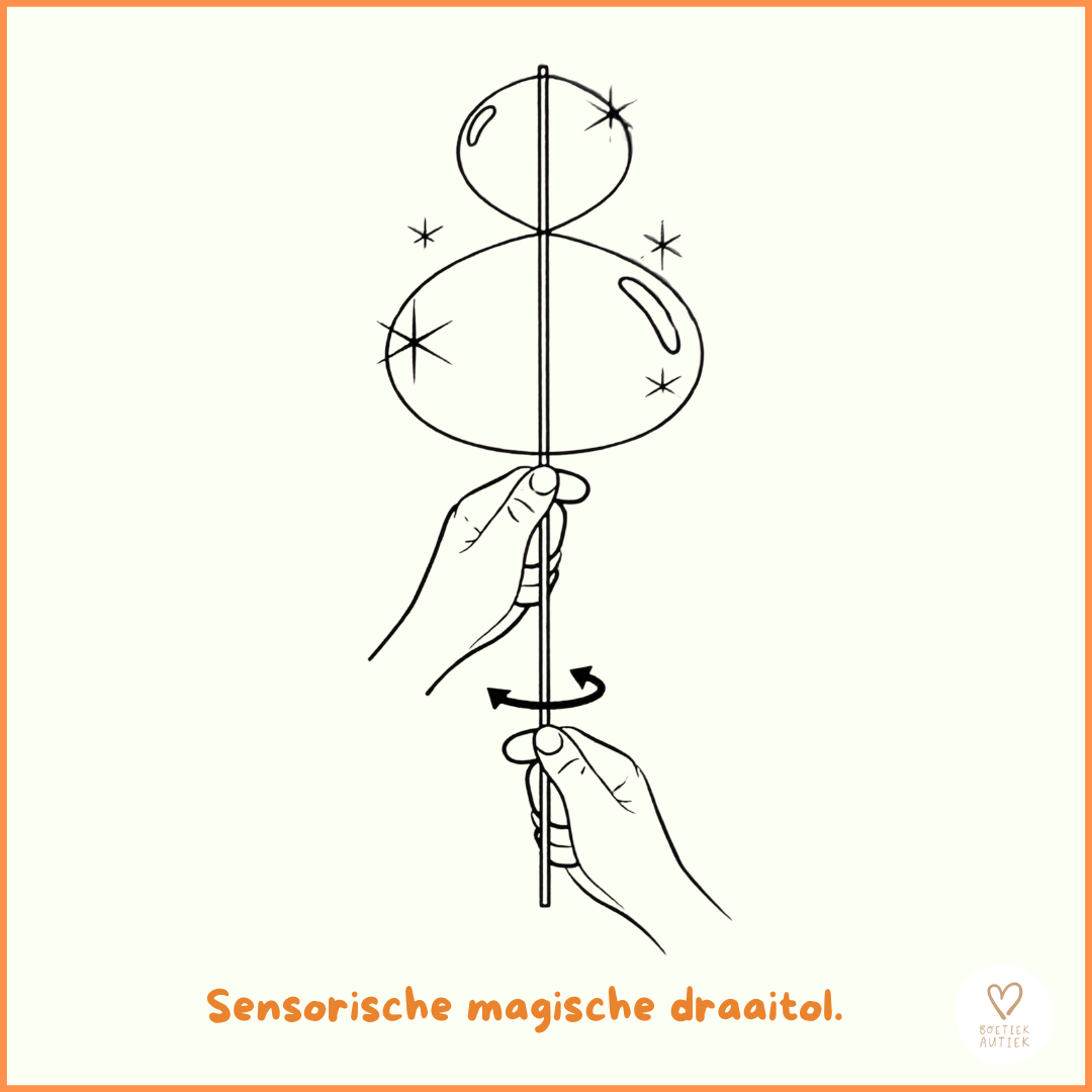 Sensorische magische draaischijf/tol.