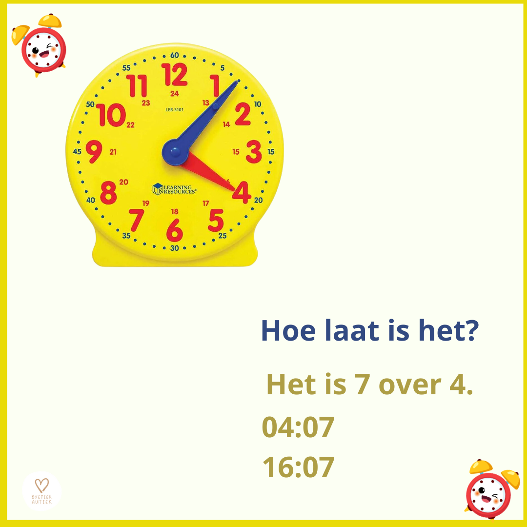 Kloklezen: de analoge klok ( 24 uur)