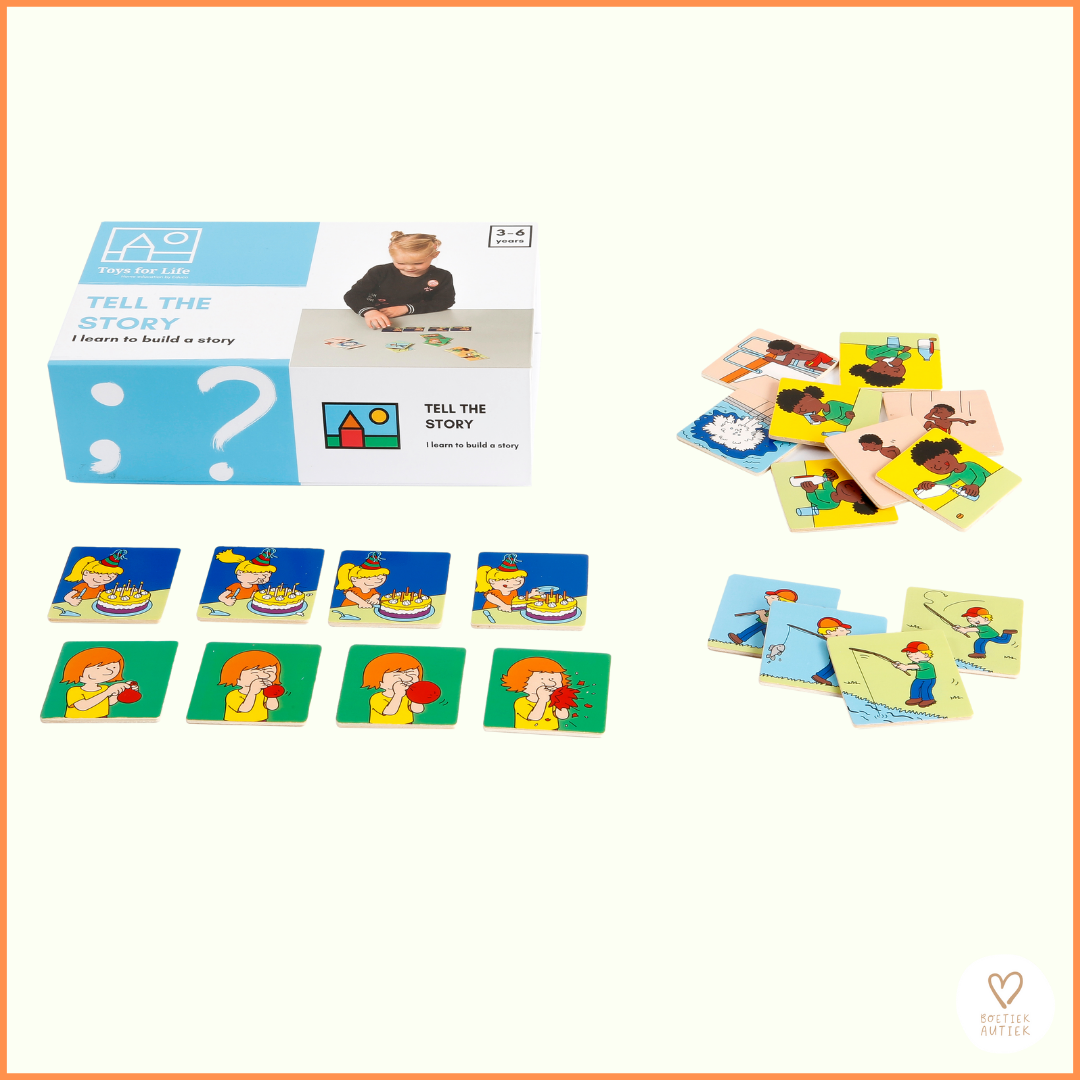 Toys For Life. Spreken: ik vertel een verhaal bij de kaarten.