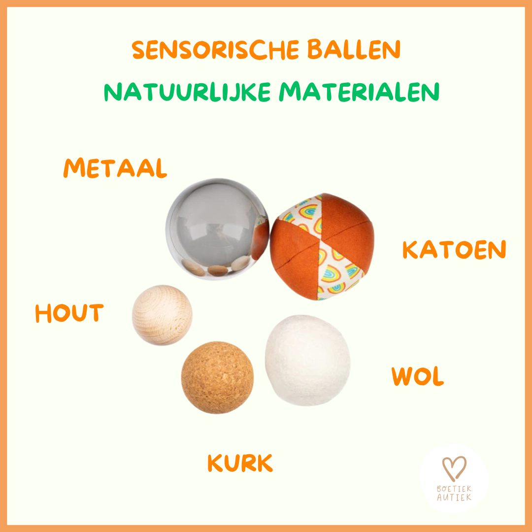 Sensorische ballen uit natuurlijke materialen