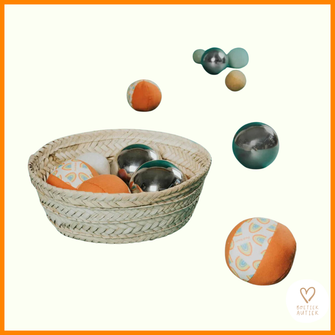 Sensorische ballen uit natuurlijke materialen