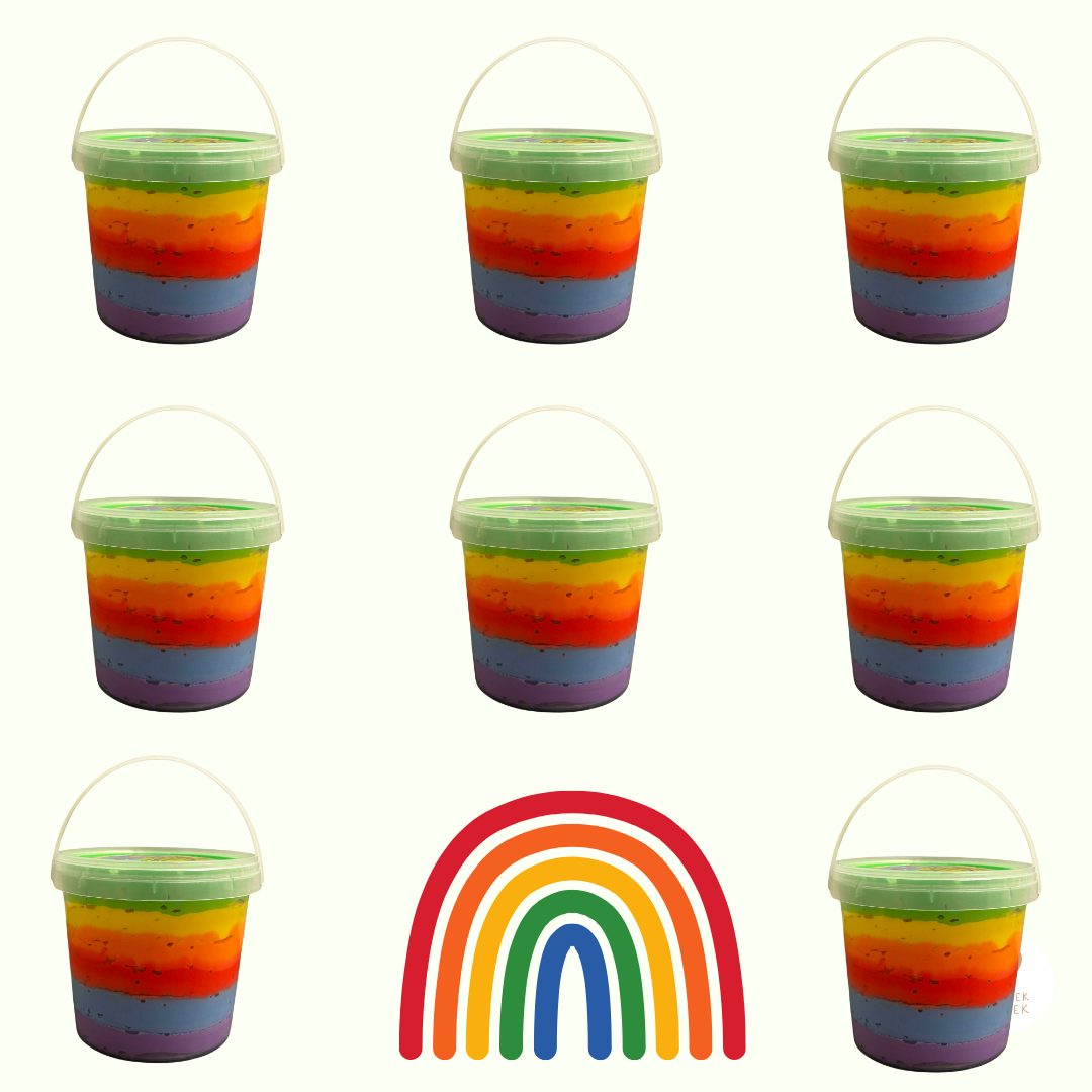 Kneedbare 'regenboogputty'