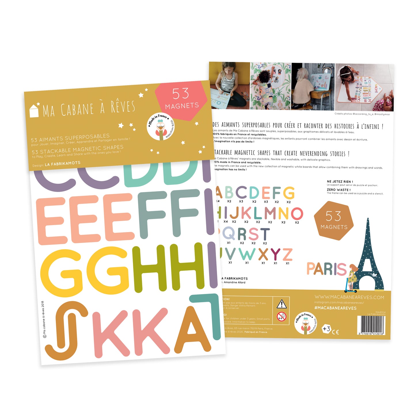 Magnetische drukletters (53 stuks) - Taal