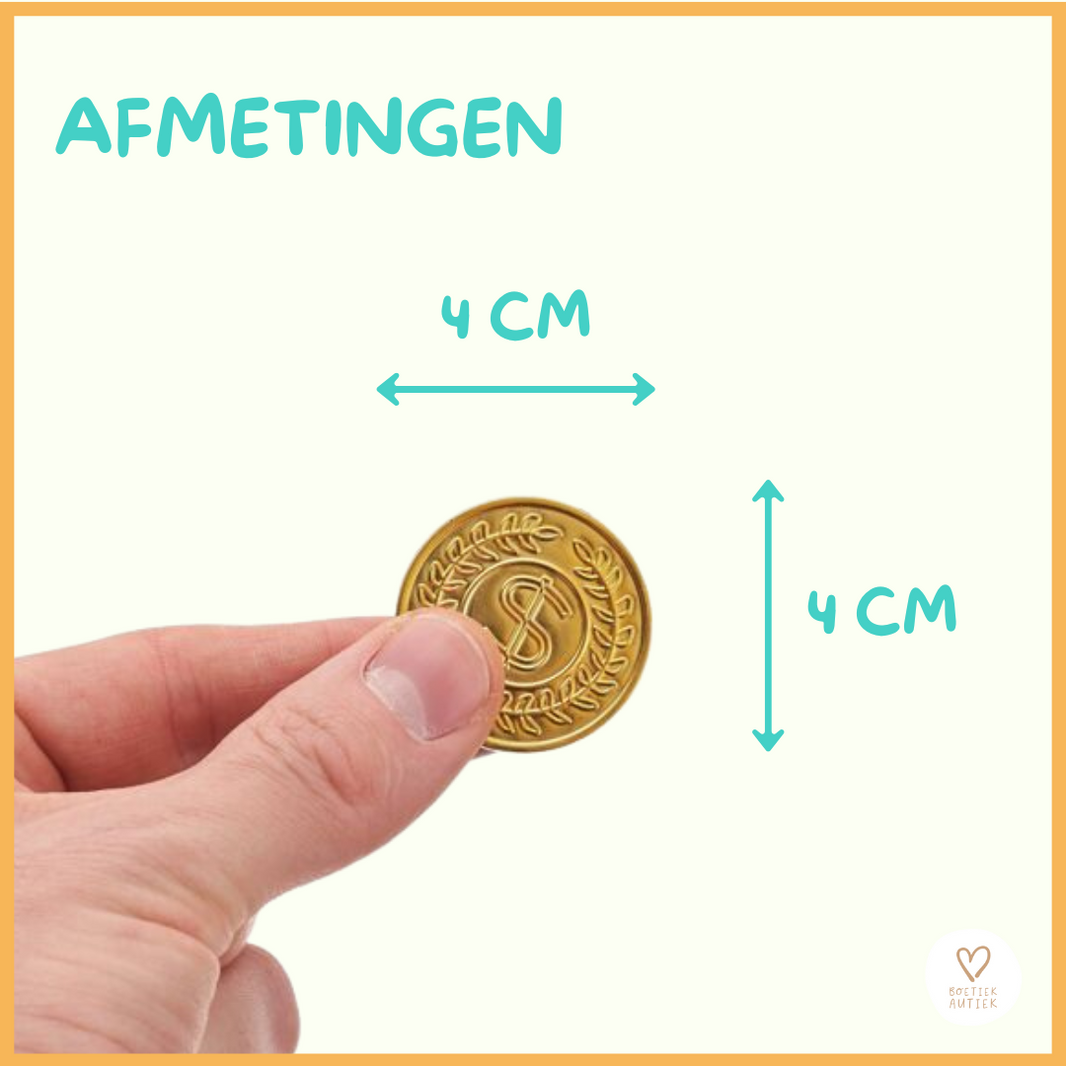 Schat met munten en diamanten.