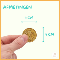 Schat met munten en diamanten.