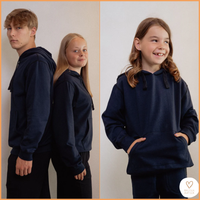 Zachte, prikkelarme Fidget Hoodie (kind-volwassene)