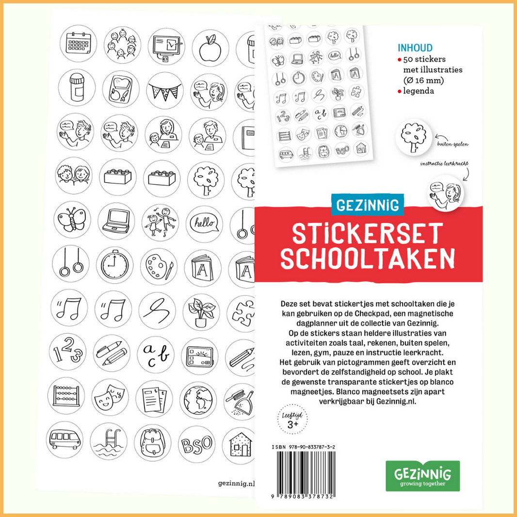Pictogrammen 'schooltaken' (aanvulling bij Checkpad-Dagplanner)