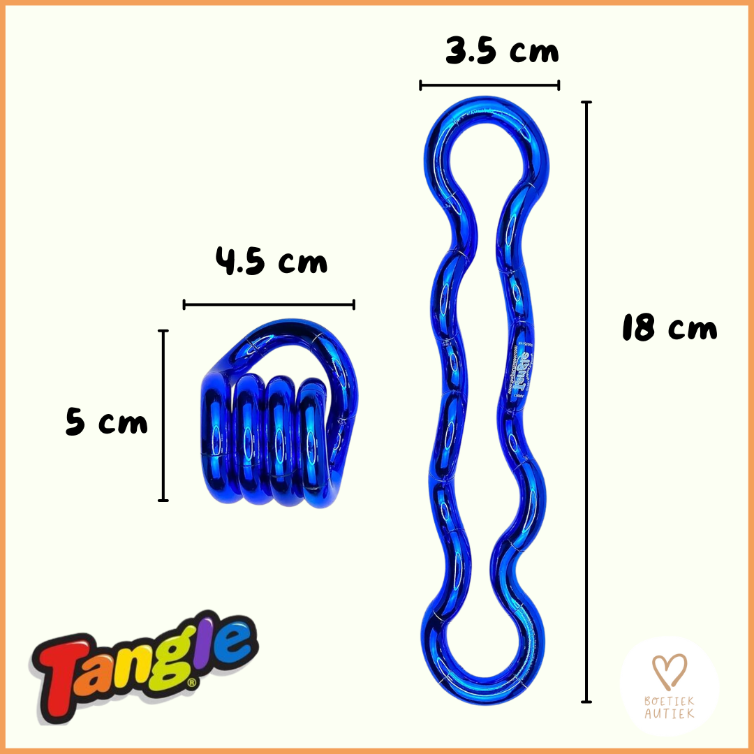 Tangle Metallic Blauw  voor friemelhanden, stress doserend