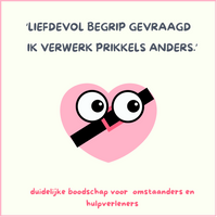 Gordelhoes met visuele boodschap naar hulpverleners en omstaanders.