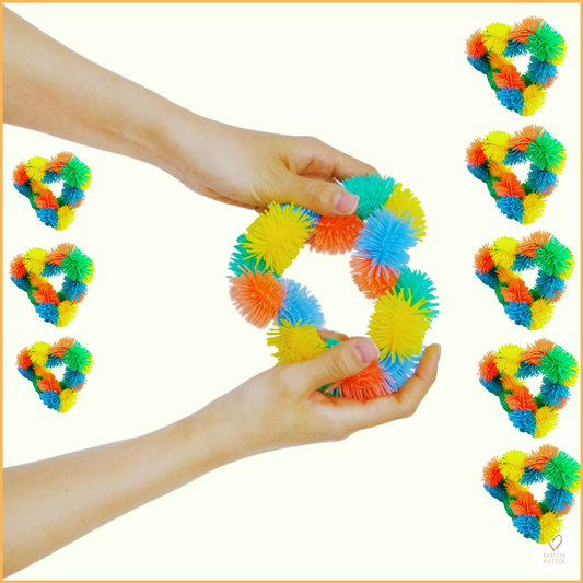 Tangle met haar :) (oranje-geel-blauw-groen)