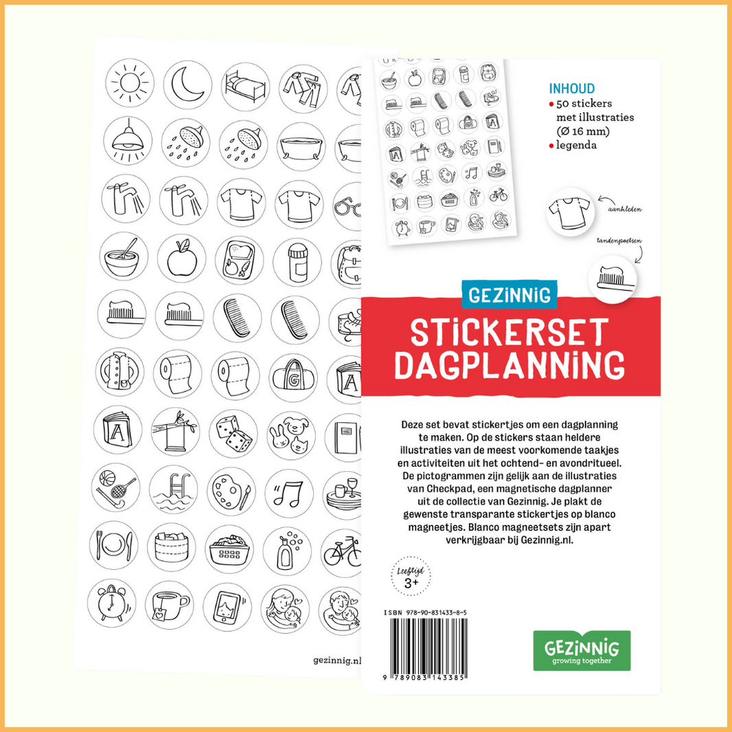 Pictogrammen 'dagplanning' (aanvulling bij Checkpad-dagplanner)