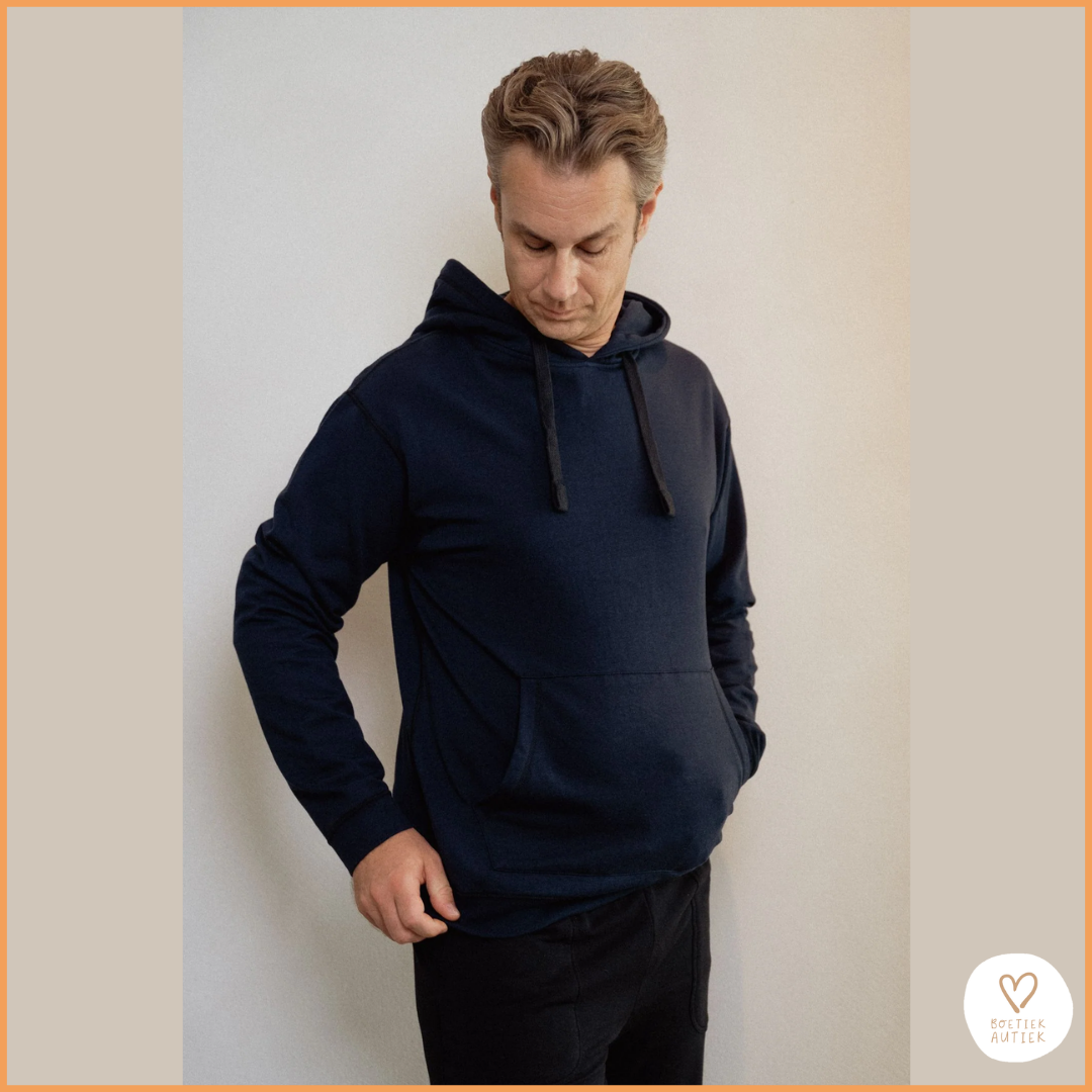 Zachte, prikkelarme Fidget Hoodie (kind-volwassene)