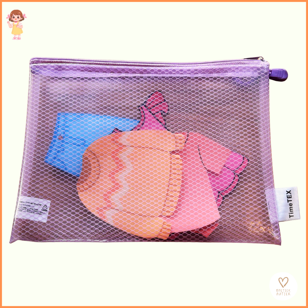 Transparante opbergtassen om netjes te ordenen ! Organiseren (school)materialen.