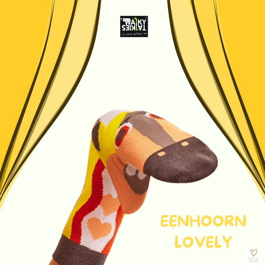 Handpop + kousen: eenhoorn Lovely