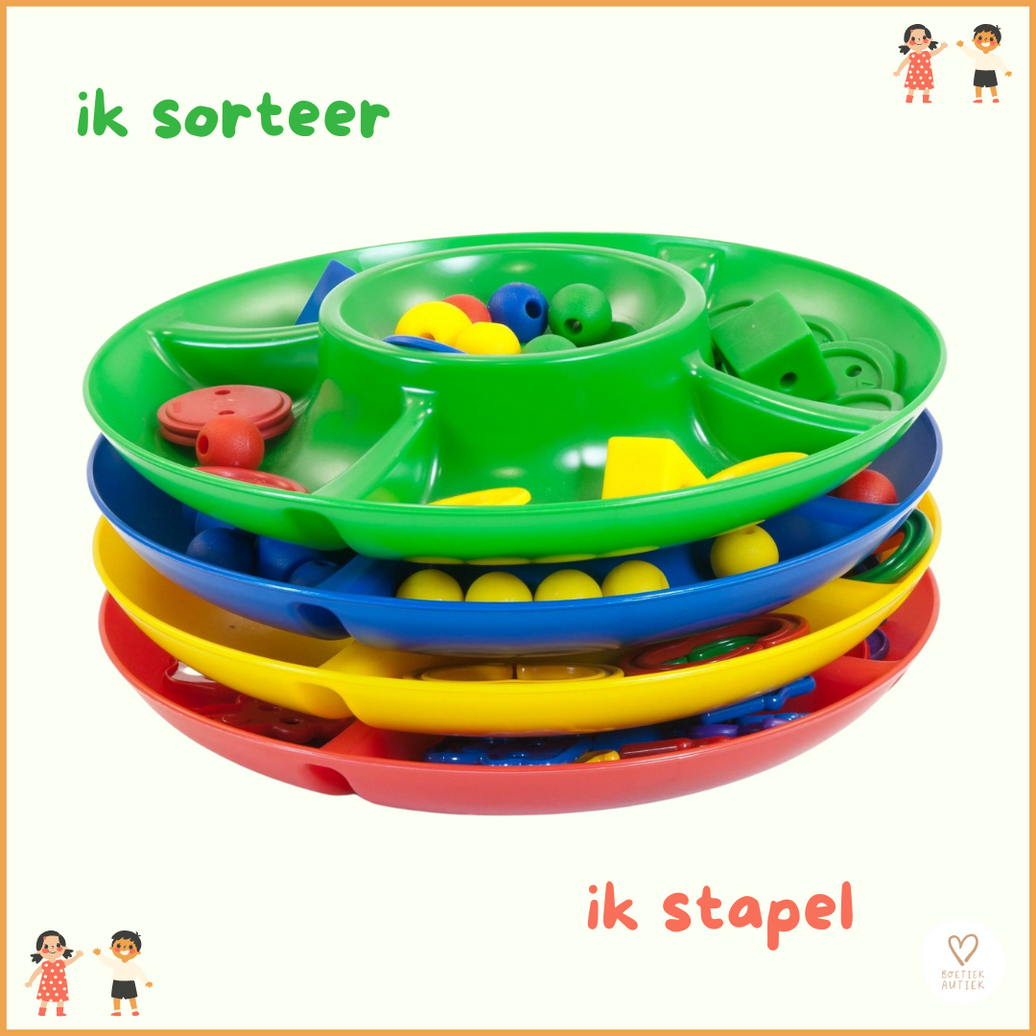 Set stapelbare sorteerschalen