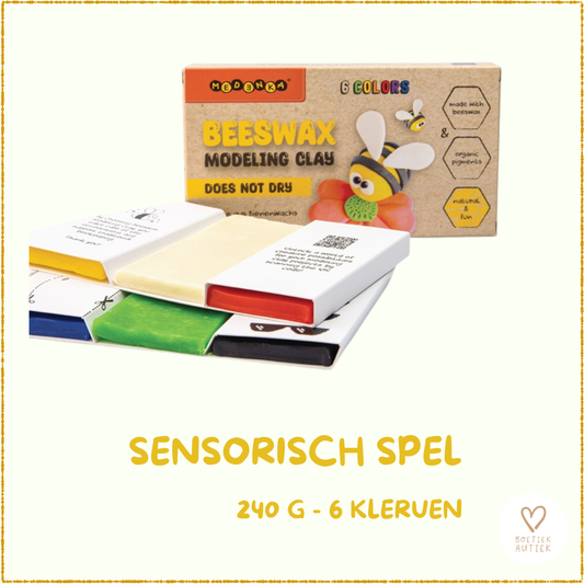 Bijenwas klei als inzet bij therapeutisch spel.