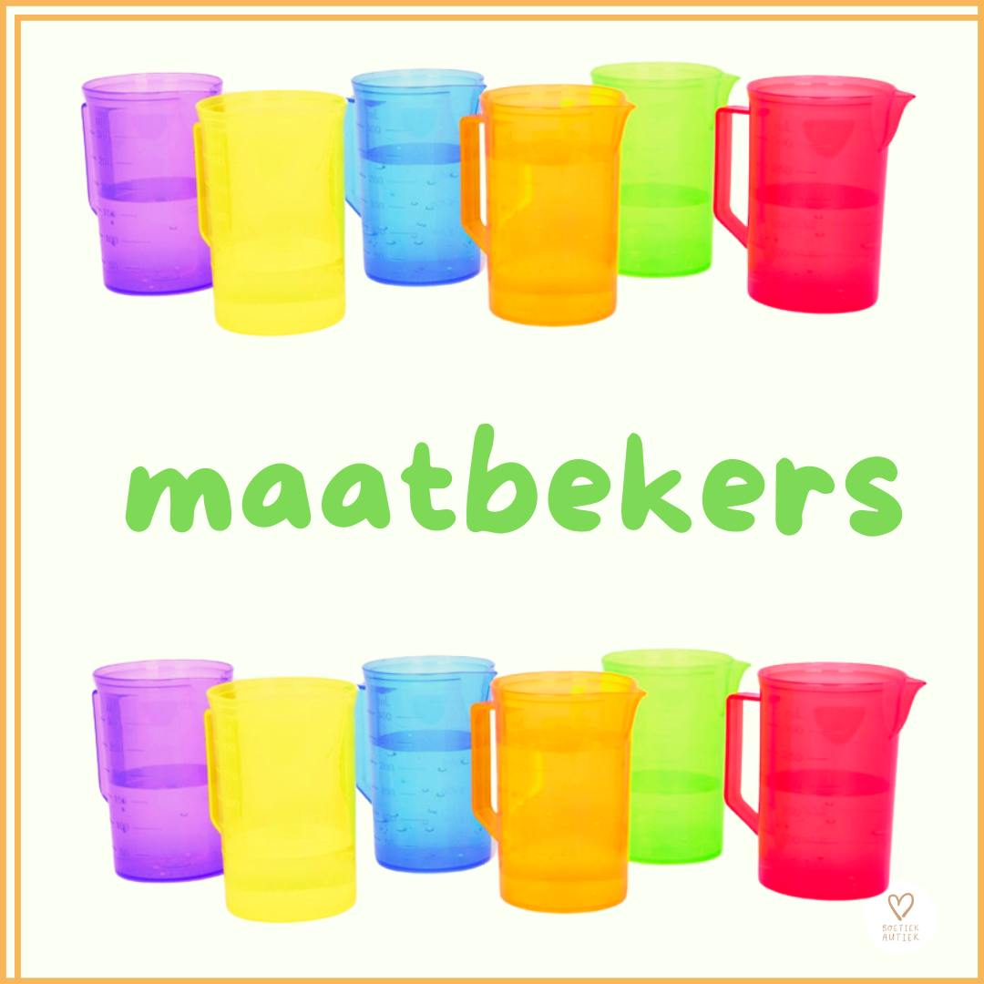 Doorschijnende  maatbekers (6-delige set)