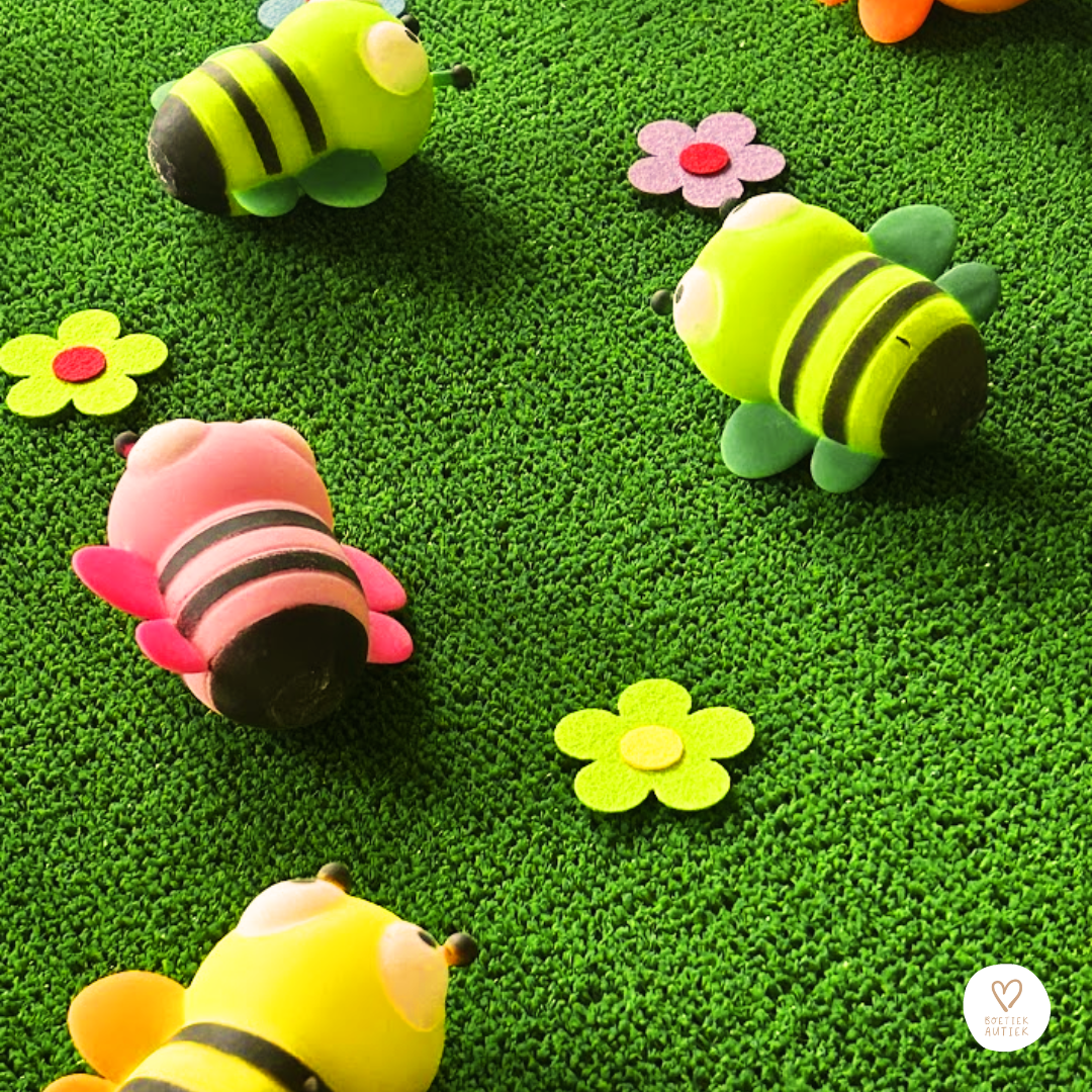 Vrolijke zachte squize bijtjes: Ontspanning, focus en rust.