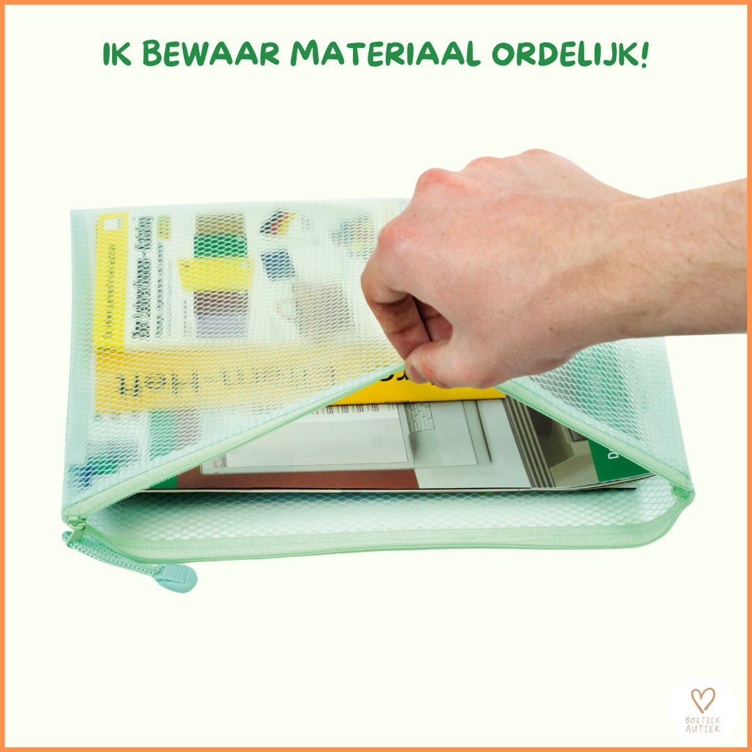 Transparante opbergtassen om netjes te ordenen ! Organiseren (school)materialen.