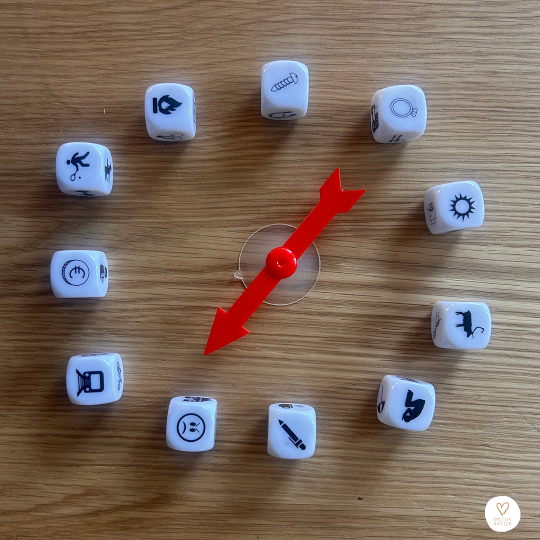 Roterende spinners met zuignap (per 5) - roterende pijl - TOPPER