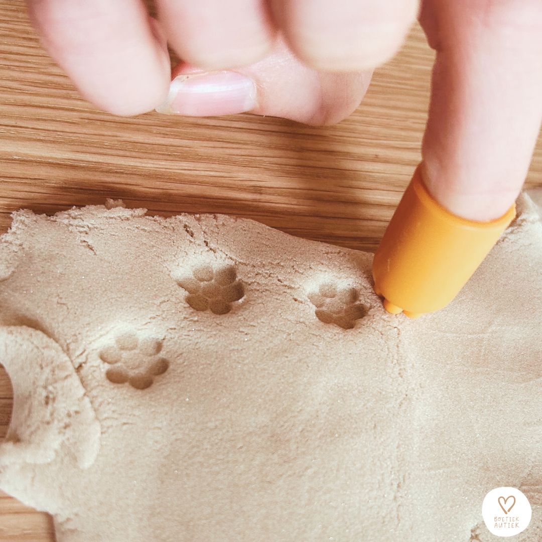 24 rubberen vingerstempels (stempelen verf, zand, inkt ...)