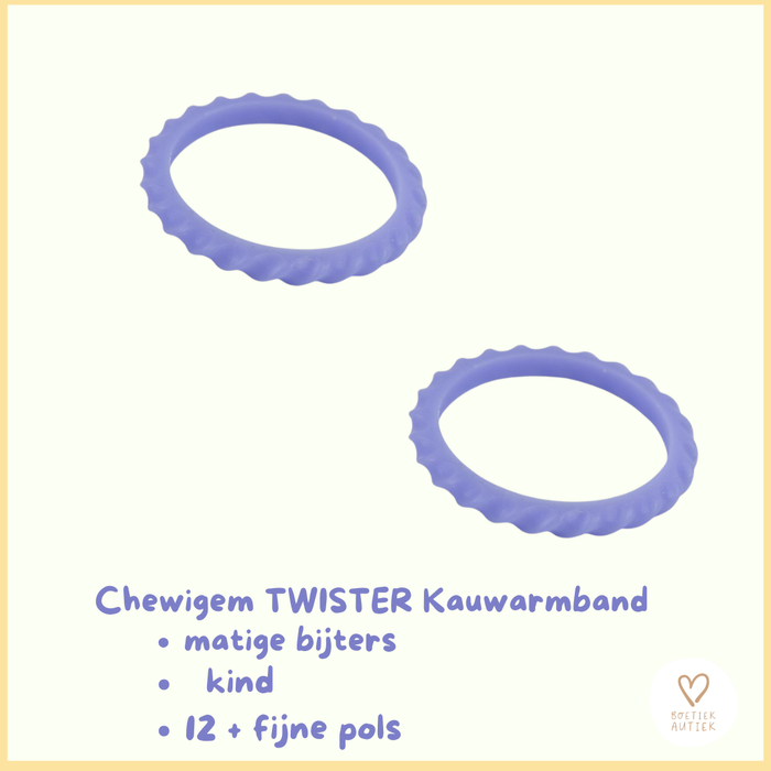 Kauwarmband Twister-lichte kauwer