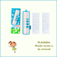 Checkpad:  dagplanner met pictogrammen (blauw)