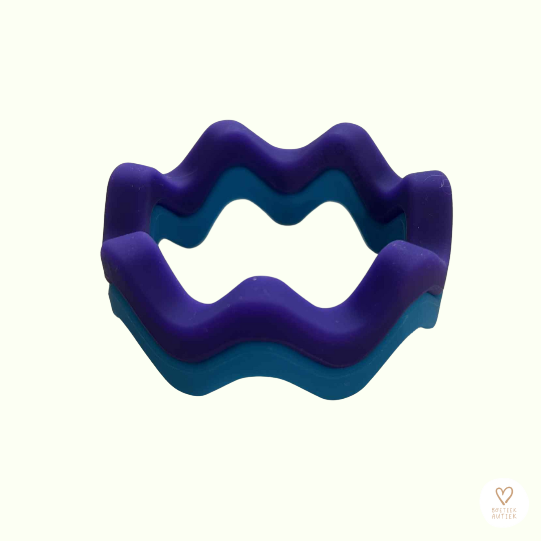 Golvende bijtarmband Blauw (kindermaat)