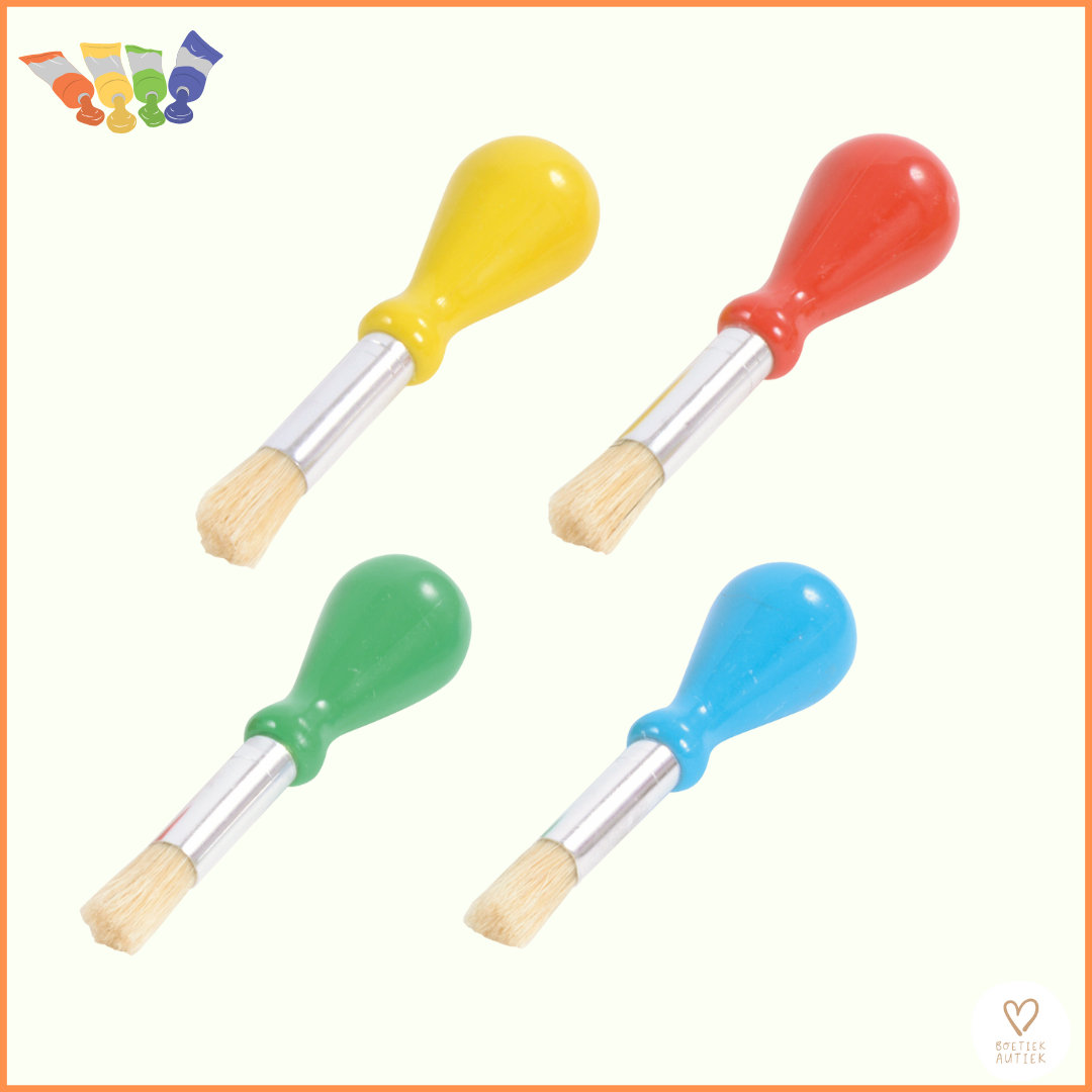 Verfkwasten voor kleine handjes!