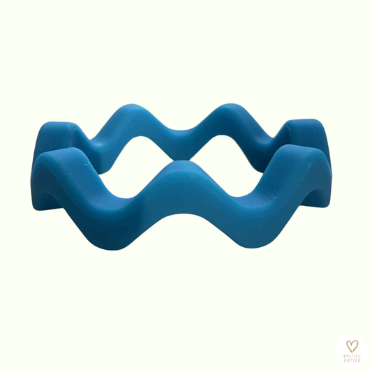 Golvende bijtarmband Blauw (kindermaat)