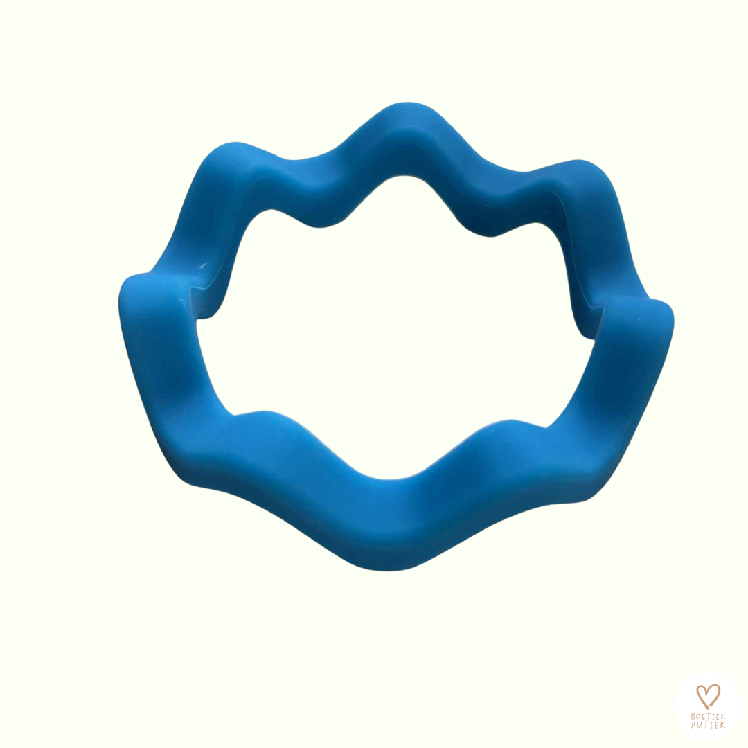 Golvende bijtarmband Blauw (kindermaat)