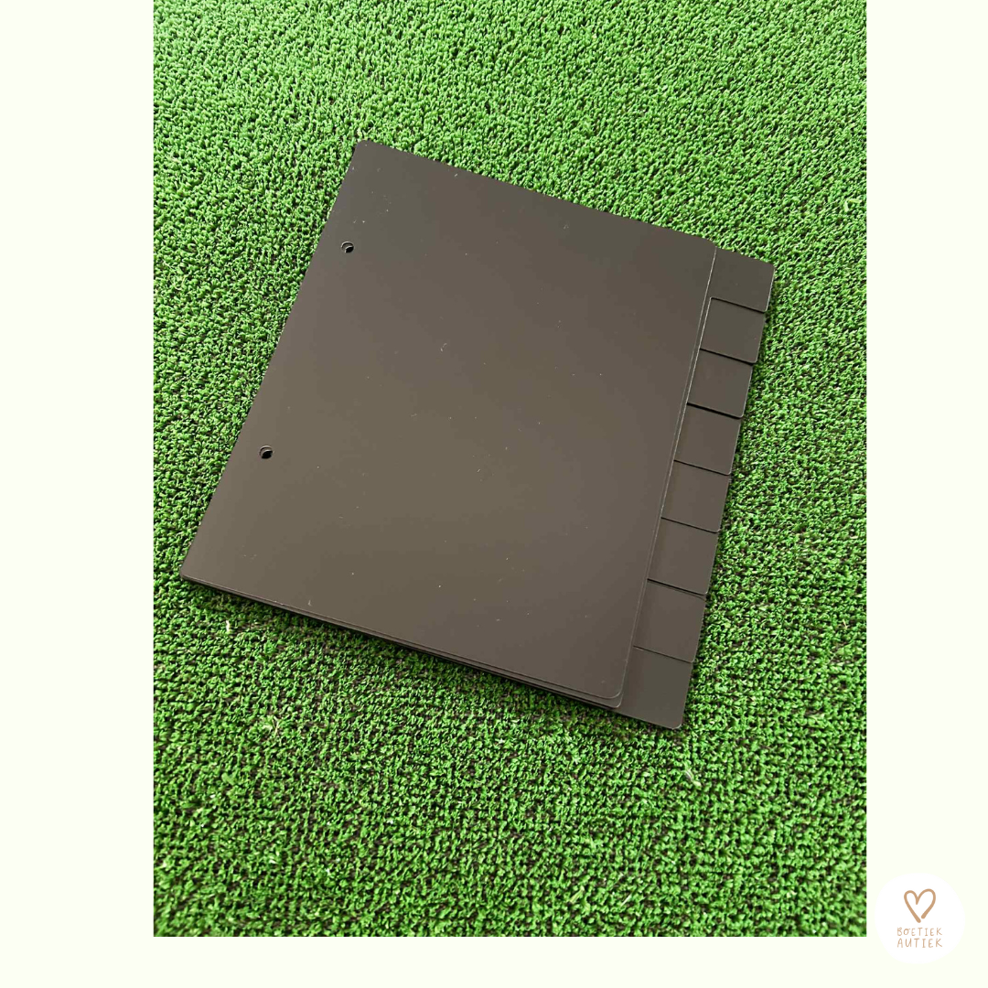 Communicatieboek voor visualisaties met 8 tabbladen ( ophangbaar)