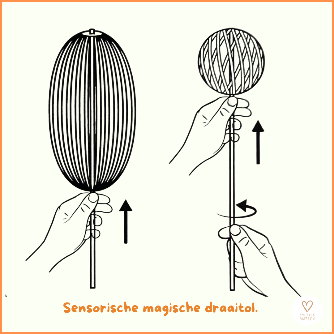 Sensorische magische draaischijf/tol.