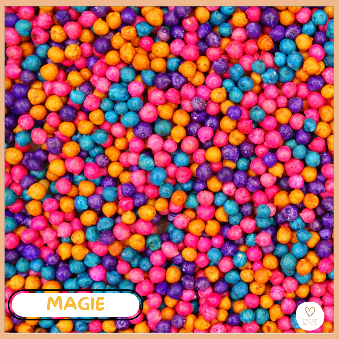 Gekleurde kikkererwten voor sensorisch spel. - Thema Magic 1000 g