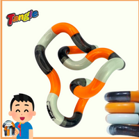 Tangle Classic voor friemelhanden, stress doserend (oranje-zwart-grijs)