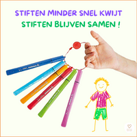 Stiften met ring: nooit meer stiften kwijt of dopjes die vallen!
