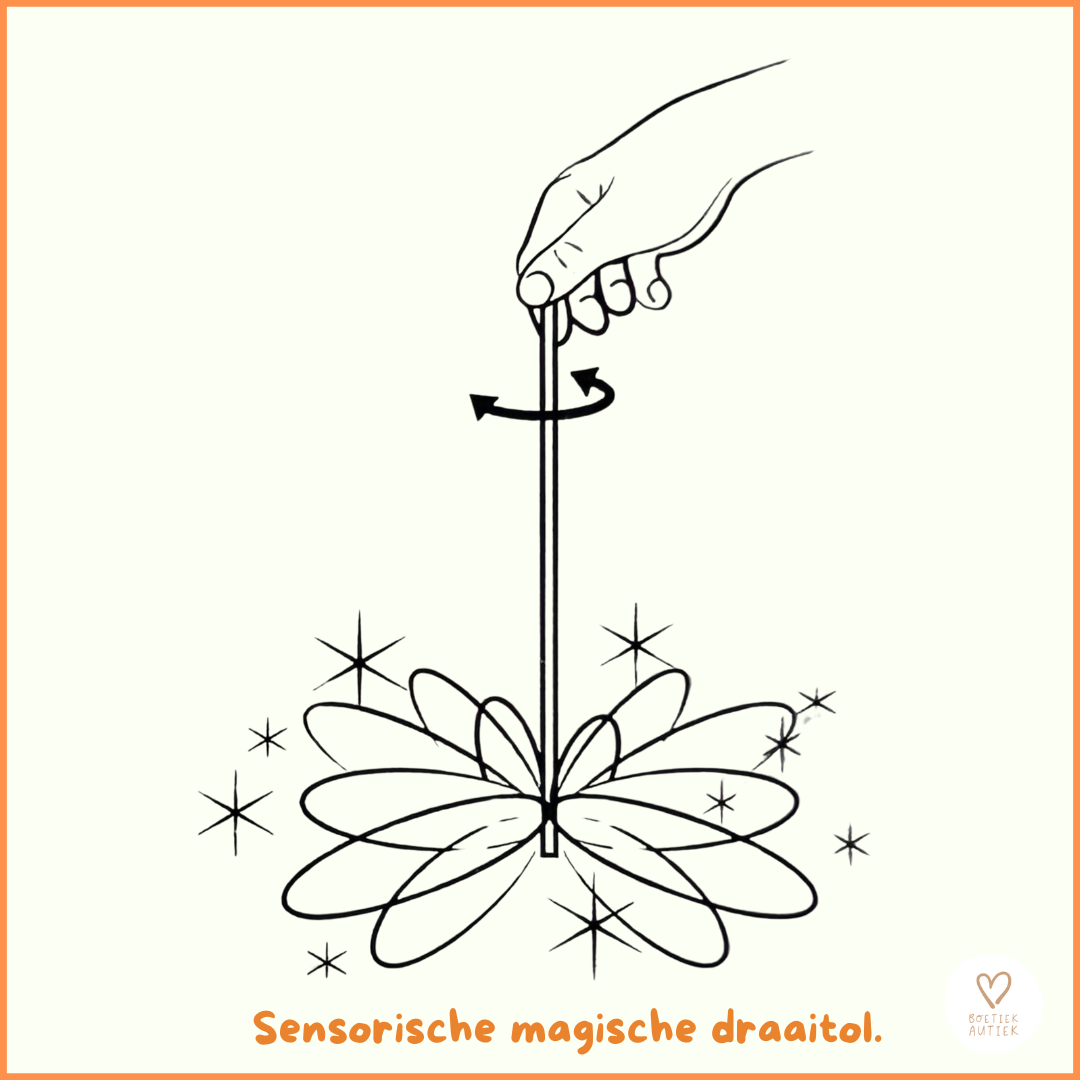 Sensorische magische draaischijf/tol.