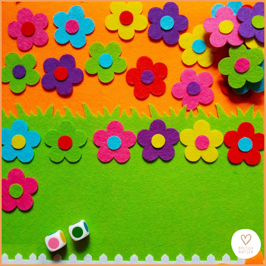 Lente 🌼 Educatief Vilten Bloemenspel 🌼 Leren, spelen en ontdekken!