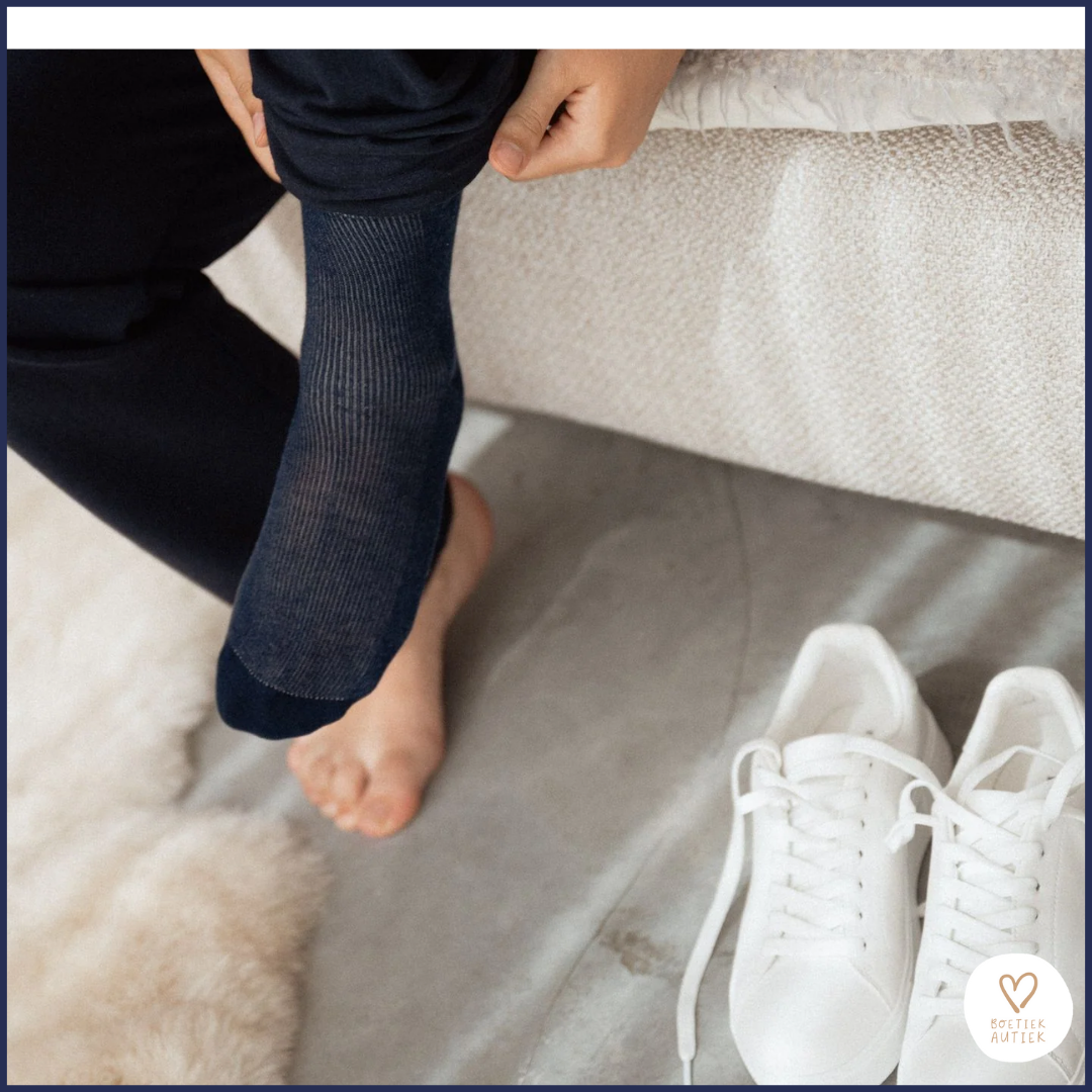 Prikkelarme, naadloze sokken voor volwassenen.